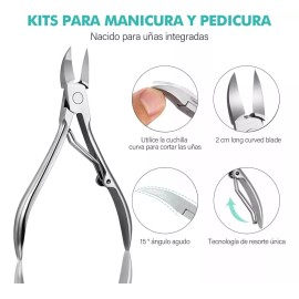 General Kit Alicates Pedicura Uñas Enterradas Empujador De Cuticula