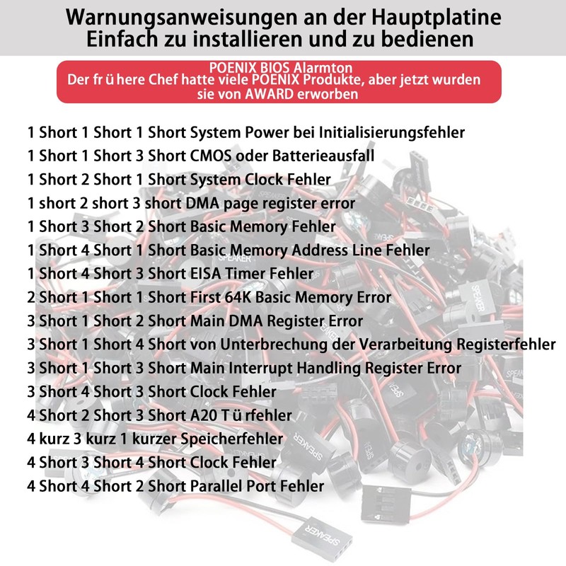 GERUI Pack of 20 PC Motherboard Internal Piezo Speakers BIOS