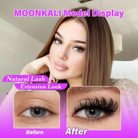 Lash Clusters Wispy Eyelash Clusters Natural D curl Cluster Eyelash Extensions 120Pcs Fluffy Individual Lashes 10-16MM Versatile DIY Lash Extension Soft Thin Band Eyelashes Clusters by MOONKALI
