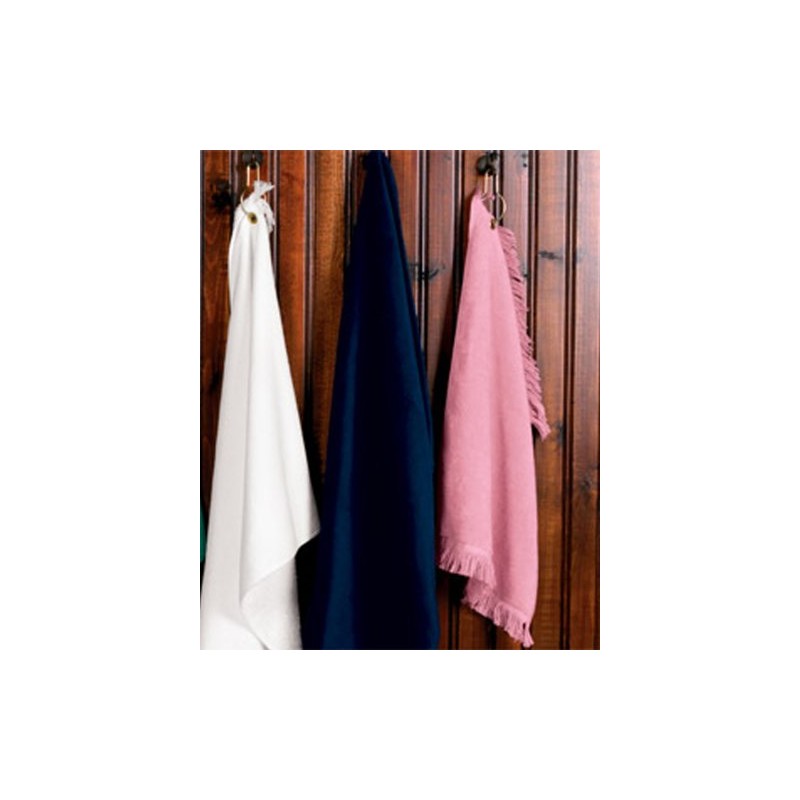 Towels Plus By Anvil Fringed Fingertip Towel With Corner Grommet