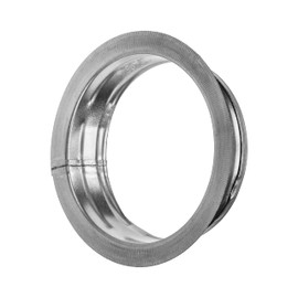 Cuello de conducto de ventilación hermético de metal de 4 pulgadas – para conectar escape, flexión de admisión y conductos rectos – Calefacción, reborde de conector de tubería de refrigeración –