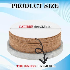 Gjinxi Self Sticky Cork Coasters 20Pcs Round Cork Sticker Peel Padding Ceramic Backing Sheets Pads Sticky Cork Craft Supplies Fit Wall, Mat, Tiles, Ceramic Coasters, DIY, Glass, Cup