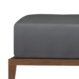 Uncover by Schiesser New Jersey Fitted Sheet 180 x 200 cm Anthracite