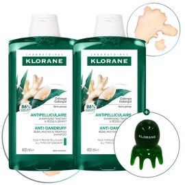 클로란 [지루성두피&가려움케어] 갈랑가 진저 비듬 샴푸 400ml x 2개 + 문어 괄사 증정 [Seborrheic Scalp & Itching Care] Galanga Ginger Dandruff Shampoo 400ml x 2 + Free Octopus Gua Sha