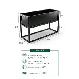 Small Raised Garden Bed with Legs Large Planters 2.45×1.35×0.66ft