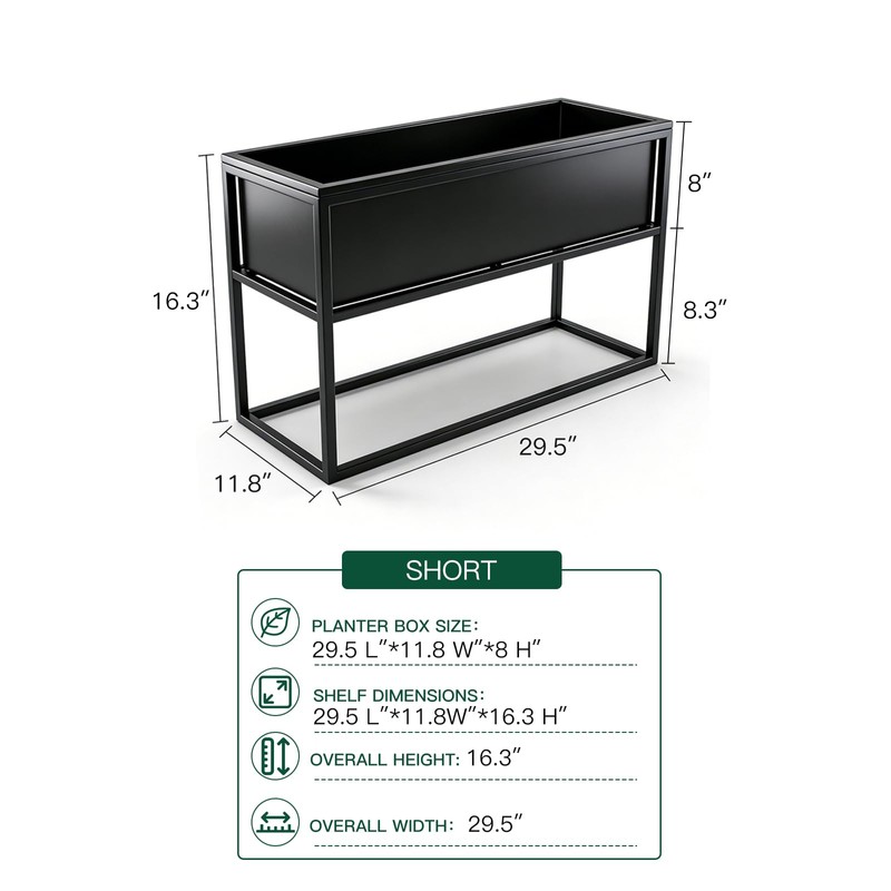 Small Raised Garden Bed with Legs Large Planters 2.45×1.35×0.66ft