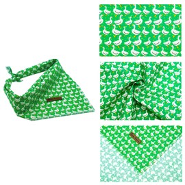 Bobo Rainbow Dog Bandana - 1PC Animals Print Dog Bandanas Green Summer Dog Bandana Bibs Scarf Square Soft Dog Kerchief Pet Bandanas for Small Medium Large Dogs