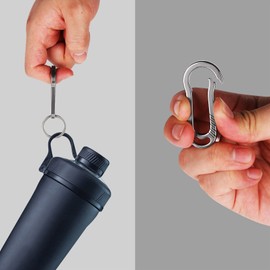 Tibitdeer Titanium Carabiner Keychain with Key Ring, Stylish Key Holder, Men's, Outdoor, Camping, Convenient, Ultra Lightweight, Mountain Climbing Keychain..