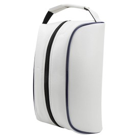 Keenso Shoe Bag, Portable PU Leather Shoe Carrier Bag Dustproof Shoe Travel Bag Shoes Storage Bag White