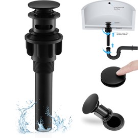 KEVOSOK Desagüe de Pileta, Drenaje Sin Orificio de Desbordamiento, Tapón de Drenaje Desplegable,Desagüe Desplegable,Tapón de Desagüe para Lavabo de Baño Sin Desbordamiento