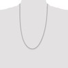 Diamond2Deal Sterling Silver Rhodium-plated 2mm Curb Chain Necklace 26"