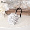 Sunlit Boho Knots Shower Curtain Hooks, Home Decorative White Shower
