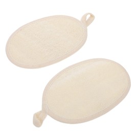 VICASKY 2pcs Natural Loofah Bath Towels Exfoliating Shower Rubbing Tool Sturdy Back Scrubber for Deep Cleaning Skin Cleansing Accessory for All Skin Types