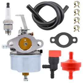 FitBest 632230 Carburetor Tune-up Kit replaces 632272 631828 631067 631067A Universal 520922 fits Tecumseh H30 H50 H60 HH60 HH70 5HP 6HP 4 cycle Toro Snowblower Troy Bilt Tiller Engines
