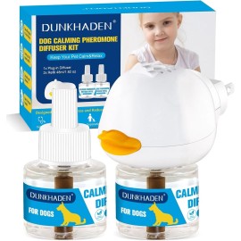 DUNKHADEN Dog Calming Pheromone Diffuser for Relief Anxiety, Reducing Barking, A