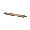 Godinger Wood Serving Tray, Charcuterie Platter Cheese Board with Metal