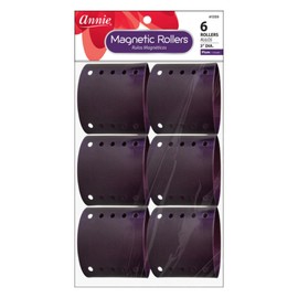 Annie Magnetic 3" Rollers: 6Pcs Hair Curler Set (Plum)
