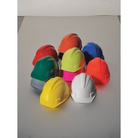 Jackson Safety Hard Hat, FrtBrim, Slotted, 4Rtcht, Pink