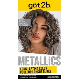 Got2b Metallics Permanent Hair Color, M72 Dusty Silver