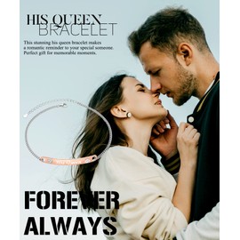 Ladytree His Queen Bracelets for women girlfriend his and her relationship bracelets for couples