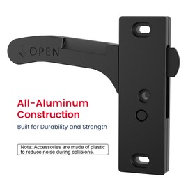 Safoner Aluminum RV Screen Door Latch Left Handle Replacement Kit for Travel Trailer, Camper, Motorhome- RV Accessories for Inside