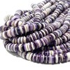 ABCGEMS 2-Tone Lavender Wampum Shell Beads - Atlantic Coast of