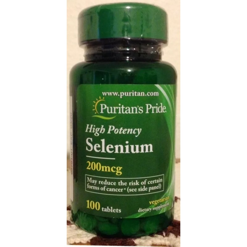 Puritan's Pride Selenium 200mcg 100 Tablets High Potency Immune System