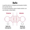 Hermex Basic BAL-LA-BP, Cerradura pomo, baño, cilíndrica, latón antiguo
