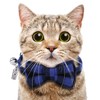 ADXCO 4 Pack Plaid Cat Collars with Bow Tie, Quick