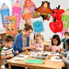 10 Pcs Back to School Balloons with Pencil, Bag, Crayon
