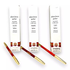 Sisley Phyto-Levres Perfect Lipliner w/ Lip Brush and Sharpener 0.04oz. You Pick - Burgundy
