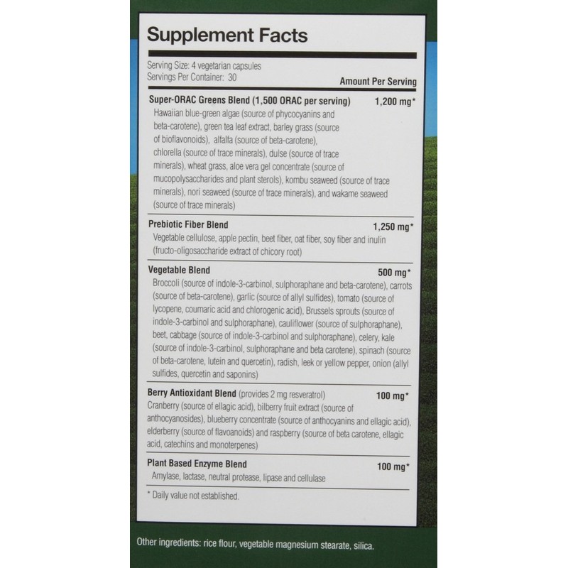 Garden Greens Essential Greens 3000 Veggie Caps, 120 ct