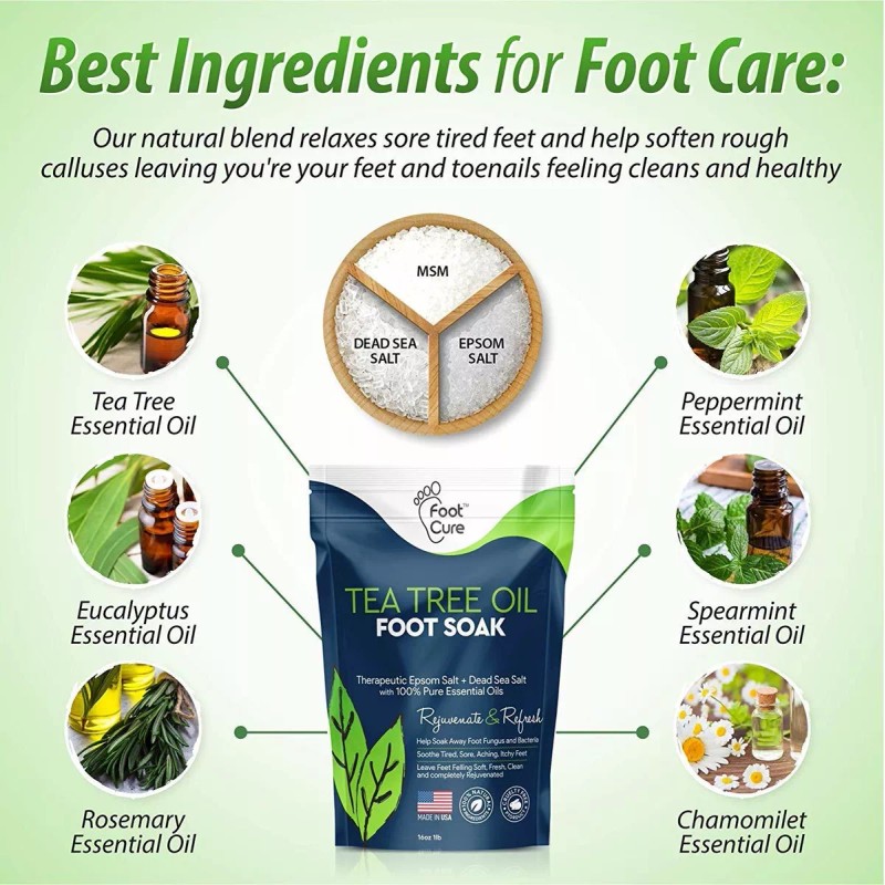 FOOT CURE Pie Cure Aceite Del Árbol Del Té Baño