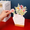 2026 Creative Flower Desk Calendar, Vase Shaped New Year Monthly