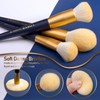 LORYP Makeup Brushes Set Labeled 18 Piece Face and Eye