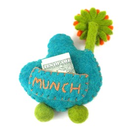 Global Groove Handmade Tooth Fairy Pillow with Pocket from Nepal Blue Monster