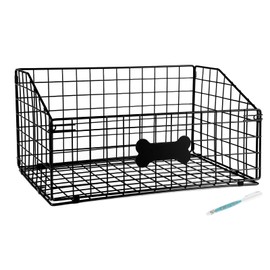 Large Dog Toy Basket Metal,Dog Toy Box,Dog Toy Bin for Living Room Area,Dog Toy Storage Basket,Dog Baskets for Toys,Puppy Toy Holder,Dogs Toy Container Organizer,Medium Pet Toy Food Storage