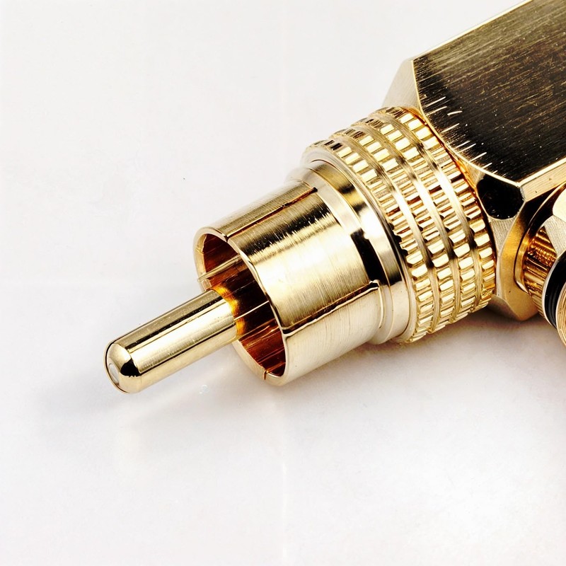 RHINORO (Pack of 2 Premium Copper RCA Right Angled Mono