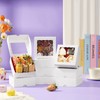 JCXGRVC 5x5x2 Inch Cookies Boxes with Window Pastry Bakery Boxes