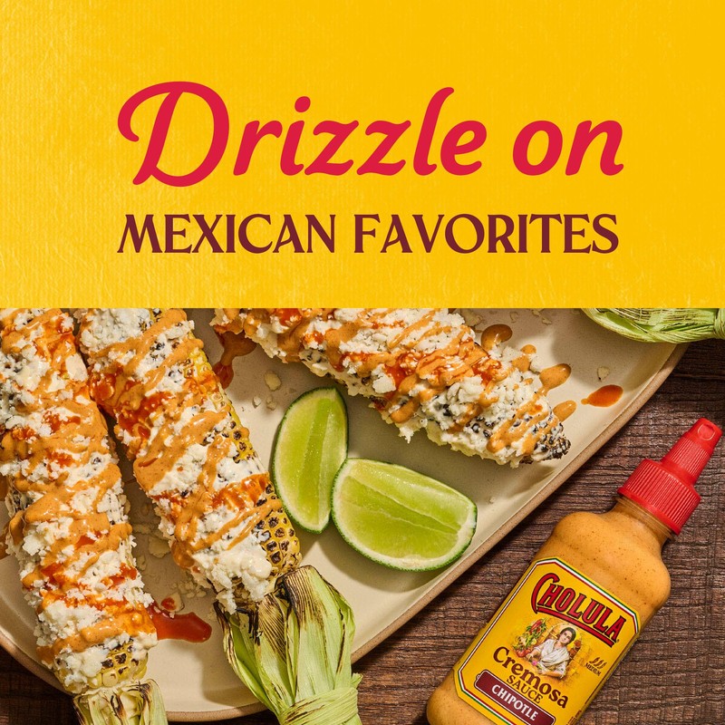 Cholula Cremosa Sauce, Chipotle, Medium Heat, Creamy, Smoky, Squeezable Topping