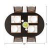 UMINEUX Oval Fitted Vinyl Tablecloth with Elastic Edged & Flannel