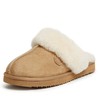Dearfoams womens Fireside Sydney Shearling Indoor/Outdoor Water Resistant Scuff Slipper,