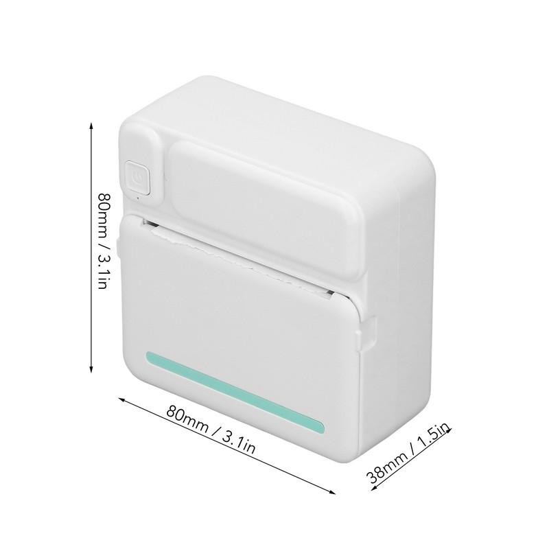 Mini Thermal Printer HD Print 200dpi Resolution Inkless Rechargeable Portable