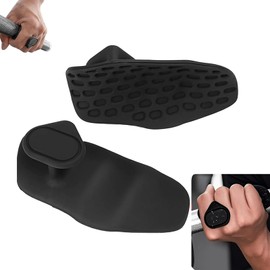 Chaofatchoy 2Pcs Crypt Grip – Anti-Slip Rubber Gym Hand Grips for Men & Women, Versatile Weight Lifting Grips for Dumbbell, Deadlift, Pull-Ups & Bar Pad Workouts, No-Sweat Gym Training Grips (Black)