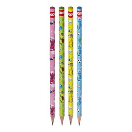 Kores - Grafitos Fantasy: HB Graphite Pencils for Kids with Soft Lead, Triangular Shape, School Supplies for Writing, Drawing and Sketching, Pack of 12