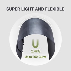 ALLPOWERS SF100 Flexible Solar Panel 100W 24V / 12V IP68 Monocrystalline Solar Modules Bendable Semi-Flexible Mono Solar Panel 100 Watt for RV Roof Boat Cabin Van Uneven Surfaces