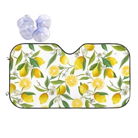 Lemon Car Windshield Sun Shade Universal Fit, Foldable Blocks Sun Visor Protector Keep Your Vehicle Cool, Blocks UV Rays, Fits of Most Size