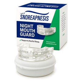 SNOREAPNESIS Adjustable Night Mouth Guard & Dental Mouthpiece – Custom-Fit Oral Device for Teeth Grinding, Jaw Clenching & Sleep Comfort – Soft Hygienic Guard with Storage Case – For Adults