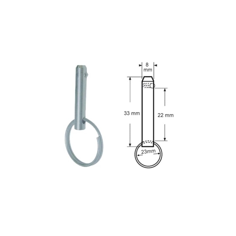 Pack of 4) with Safety Ball 8 mm A2 Stainless