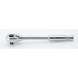 Koken 3/8 (9.5 mm) SQ. Push Button Ratchet Handle (Polished Grip), Total Length 7.9 inches (200 mm) 3753PB